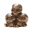 Aquarium Spooky Human Three-Skull Ornament Fish Tank Home Decorative Craft