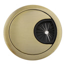 Desk Table Metal Grommet Outlet Wire Cable Cover 50mm Bronze