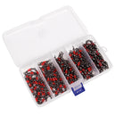 125Pcs 3 Way Fishing Rolling Barrel Swivel Bearing Connector Solid Ring Rolling Swivels New