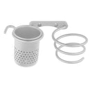 Hair Dryer Blow Stand Holder Wall Mounted Shelf Rack Bracket Hair Drier Organizer with Comb Flat Iron Straightener Storage Cup
