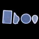 4 Pieces/Set Multi-shapes Silicone Pendant Molds for Resin Jewelry Making Crafts