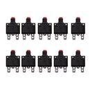 10 Pieces 10A Manual Reset Push Button Switch 125/250VAC 32VDC Thermal Circuit Breaker
