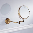 Easy Install Bathroom Wall Mounted Round Base Design Magnifying Dual Side Adjustable Makeup Beauty Mirror Antique