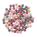 100 Pieces 7mm Multicolor Acrylic Flat Round Steamed Bead for DIY Jewelry Making