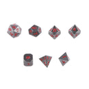 TRPG Games Dungeons & Dragons D4-D20 Multi-sided Dices Color Black Pack of 7pcs