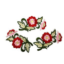 3 Pieces Embroidered Flower Fabric Iron on Sew on Costume Clothes Applique Decorative Patches