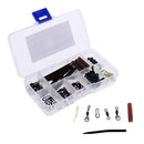 81Pcs/Set Carp Fishing Accessories Kit Swivels Snap Terminal Tackle with Box
