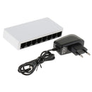 8Port RJ45 100M Fast Ethernet Switch Plug & Play Desktop Ethernet Hub