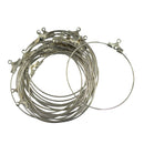 20pcs Bid Hoop Earring Hoop Earring DIY Jewelry Making - Silver