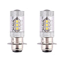 1 Pair High Power H6 80W 2828 16LED Headlight Kit 6500K HID White Motorcycle Bulbs Lamp