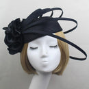 Fashion Black Party Flower Hat Church for Women Party Dress Bridal Hair Accessories