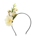 Ladies Girls Princess Boho White Flower Leaves Charms Headband Wedding Bridal Hairband Head Decor Accessory
