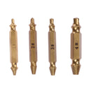 4 Pieces Double Side Screw Extractor Drill Bits Broken Damaged Bolt Remover