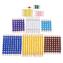 Baby Toys Montessori Math Mathematics Materials Toys Colorful Beads Stair Teaching Square 1 to 10 Kids Kindergarten Teaching Aids