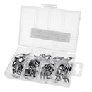 35 Pcs Fishing Rod Guides Eye Ring Rod Repair Kit Mix Size for Rod Building Stainless steel frame wear-resistant ceramic ring
