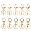 10 Pieces Lobster Snap Trigger Swivel Clips Hook Clasps Keychain Key Ring Plated Gold With the chain
