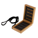 Portable Wooden Bamboo Fly Fishing Flies Box with Lanyard - Holds 96 Flies