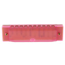 Children Kids 10 Holes Mouth Organ Harmonica Music Learning Toy Instrument Xmas Gift Pink