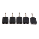 5Pcs 6.35mm Male to 6.5mm 2 Female Jack Stereo Splitter Adaptor Connector