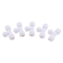 5Pieces Tube Ball Valve Quick Connect Fitting 3 Way 3/8inch 1/4-Inch 3/8inch Push in Connector Valve Start RO Water System