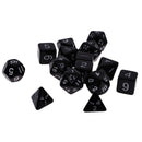 Acrylic Multi Sided Dice Games D&D RPG Game Board Game Party w/ Bag Black