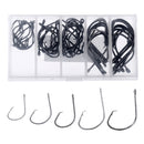 50Pcs Fishing Hook Carbon Steel 4#/2#/1#/1/0#/2/0# Jig Hook Fishhook Tackle