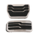 2 Pieces Stainless Steel Accelerator Brake Foot Pedal Pad for Ford Edge 2015