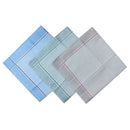 12Pcs/Set Mens Wedding Party Office Clothing Check Design Pocket Square Cotton Handkerchiefs Hanky Style 2