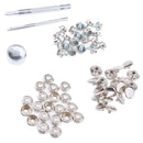 153Pcs Boat Canvas Fabric Snap Cover 12mm Screw Stud Button Socket Fastener Kit