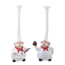 2x Resin Restaurant Top Chef Hat Statues Coffee Shop Tabletop Art Decorative Ornaments