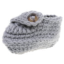 Pair Of Kids Baby Infant Cute Lightweight Crochet Prewalker Newborn Hand Knitted Shoes Gray