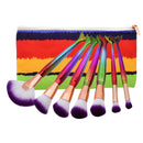 7x Mermaid Handle Powder Blush Concealer Blending Face Eye Foundation Kabuki Makeup Brushes Set + Bag