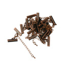 12pcs Cord Crimp End Cap Tip Lobster Clasp Extender Chain Finding 22 x 6mm