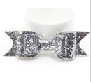 Baby Girls Women Fashionable Bow Hair Clip Glitter Headwear Decor Hair Ornaments Silver