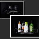 Non Rust Stainless Steel Bath Shower Suction Basket Caddy Bathroom Storage Tidy