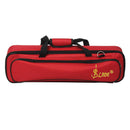 Oxford Cloth Flute Case Cover - Carring Bag with Handle Strap Plush Lining Rose Red
