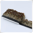 1 Yard Natural Ribbon Trim Hackle Pheasant Feather Applique Fringe Lace Crafts Natural
