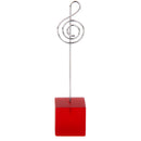 Red Cube Base Card Picture Memo Photo Clip Holder Music Notation Wire Clip