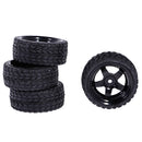 Pack of 4 Rubber Tyre Tyres Tires Wheel Rim Hex 12mm Fits for 1/10 RC Remote Controlled Racing Car 6030-6017