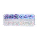 1 box Manicure Tool Set, 3D Mixed Half Pearl Bead Glitter Tips, Nail Art Gel Phone Craft Decoration Tools DIY