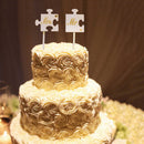 Set of 2pcs Mrs Mr Wooden Cake Topper Sticks Wedding Cake Photo Props