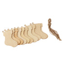 Wooden Christmas Unfinished Chip Xmas Tree Hanging Pendants Gifts DIY Crafts