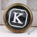Vintage Cabinet Door Drawer Bin Dresser Handle Pull Knob Hardware Letter K