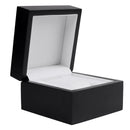 Single Grid Watch Box Wristwatch Display Case Black Wooden Box with Cushion