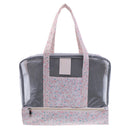 Girls Waterproof Wet Clothes Beach Bag Tote Diaper Gym HandBag Tote with Shoes Compartment White