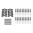 10 Pieces Kayak Pad Eyes + 20 Pieces Tri-Fold Rivets + 20 Pieces Screw Nuts