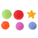Pack of 6pcs 6-8cm Baby Kids Soft Massage Ball Sensory Development with Sound Fun Play Bath Educational Toy