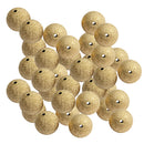 50 Pieces Round Metal Brass Loose Spacer Beads Charms for Jewelry Pendant Making 14mm