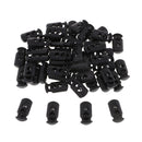 50 Pieces Plastic Double Hole String Stopper Toggle Buckle Cord Locks End for Lanyard Luggage Clothing Backpack Sportwear Shoelace Tent