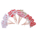 24pcs Paper Sweet Love Flower Cupcake Pick Cake Topper Kids Party Decoration